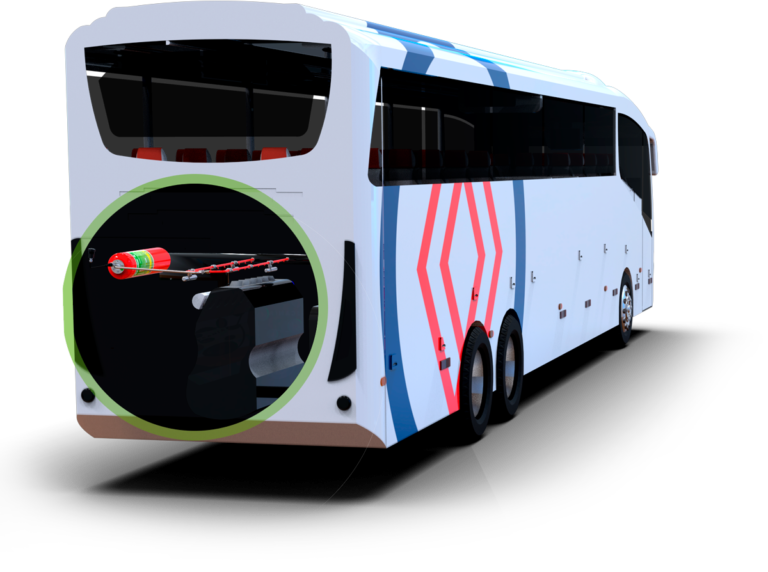 detexline 4v protecfire - Fire suppression system for bus