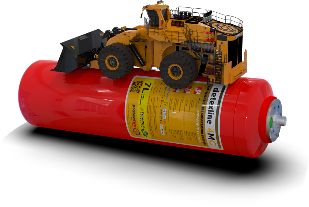protecfire - Feuerlöschsystem für Bergbau und Bauwesen - detexline 4MC