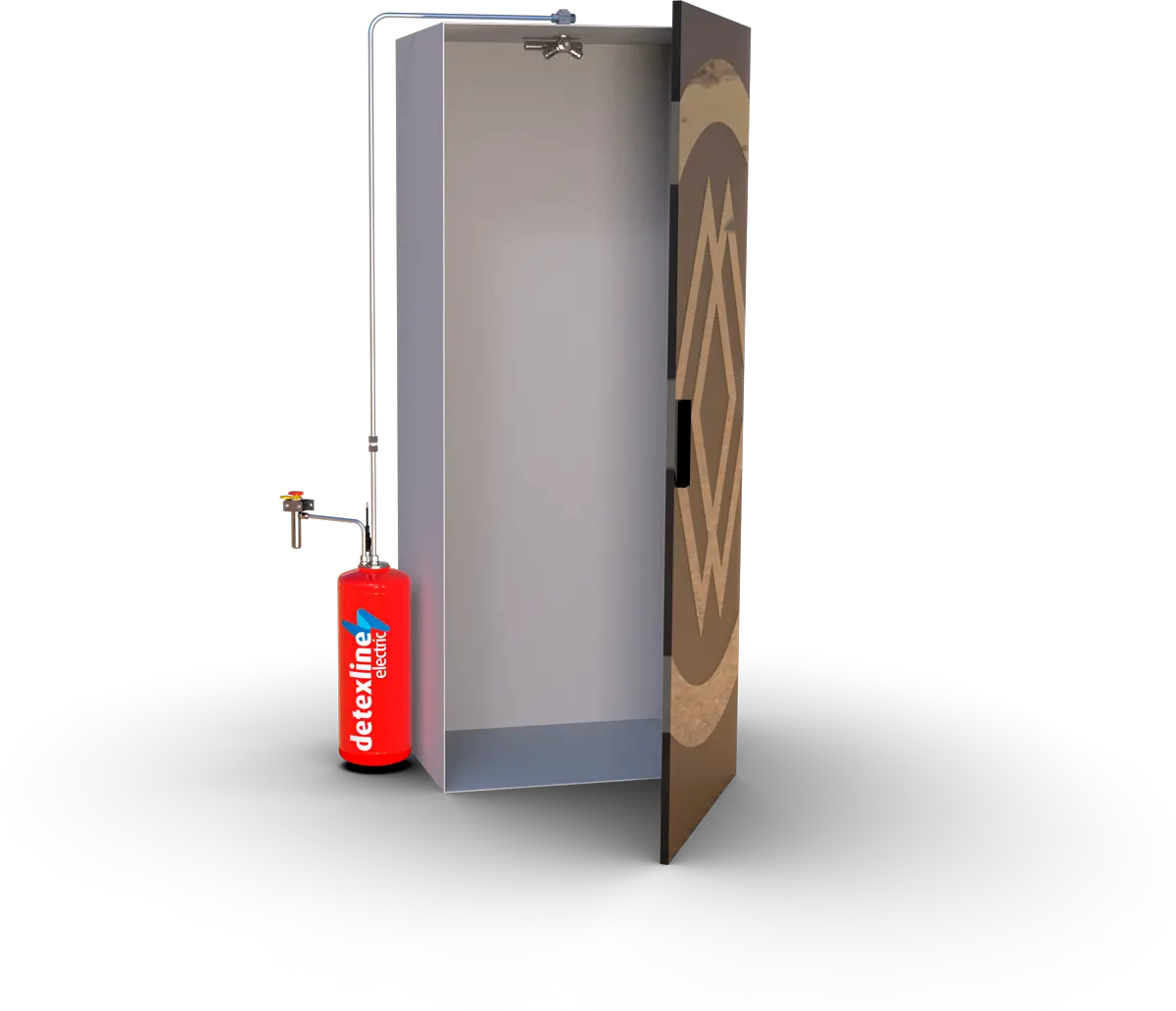 Electric cabinet fire suppression system protecfire