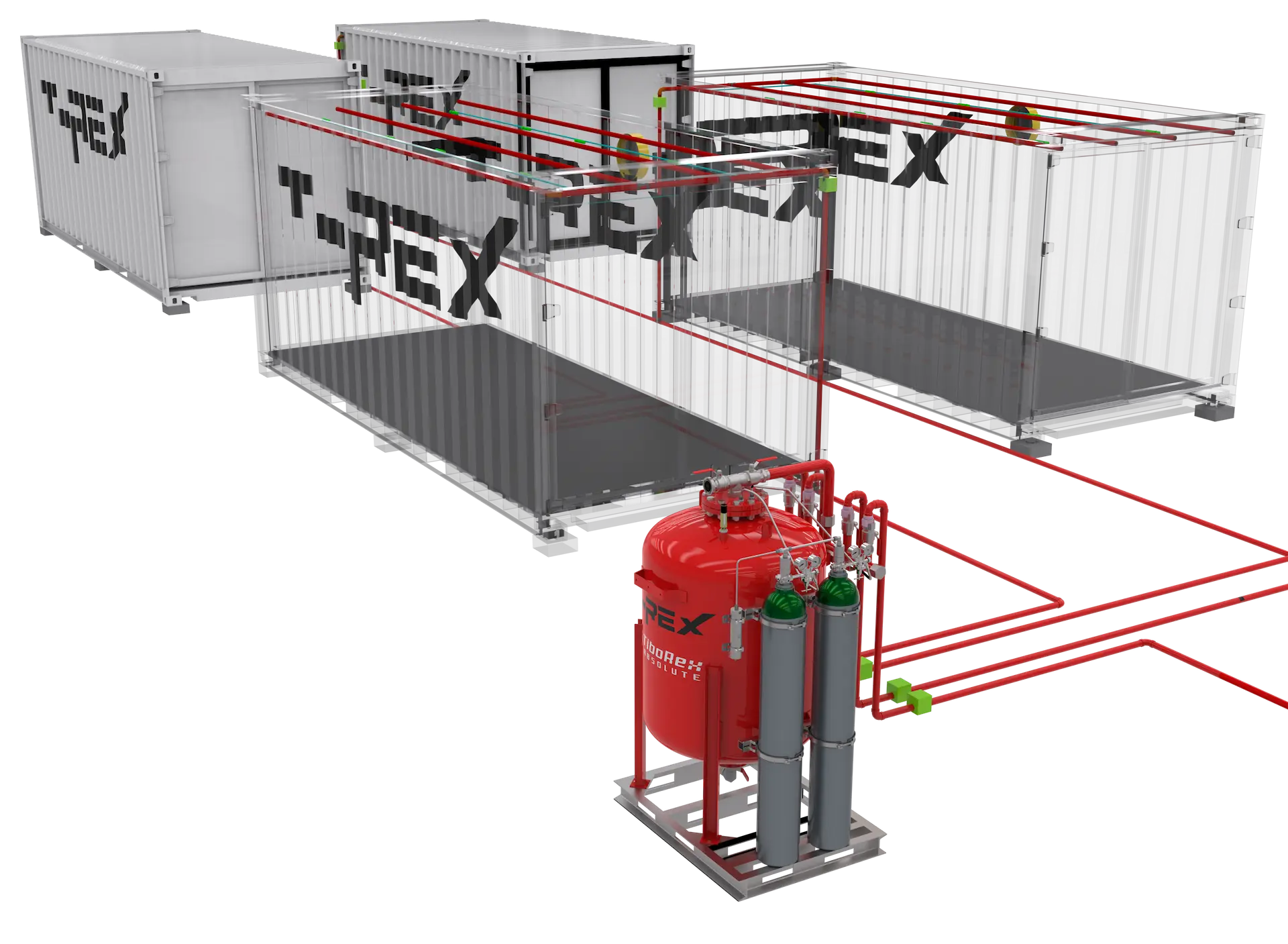 sistema de supressão de incêndio por armazenamento de energia - T-REX