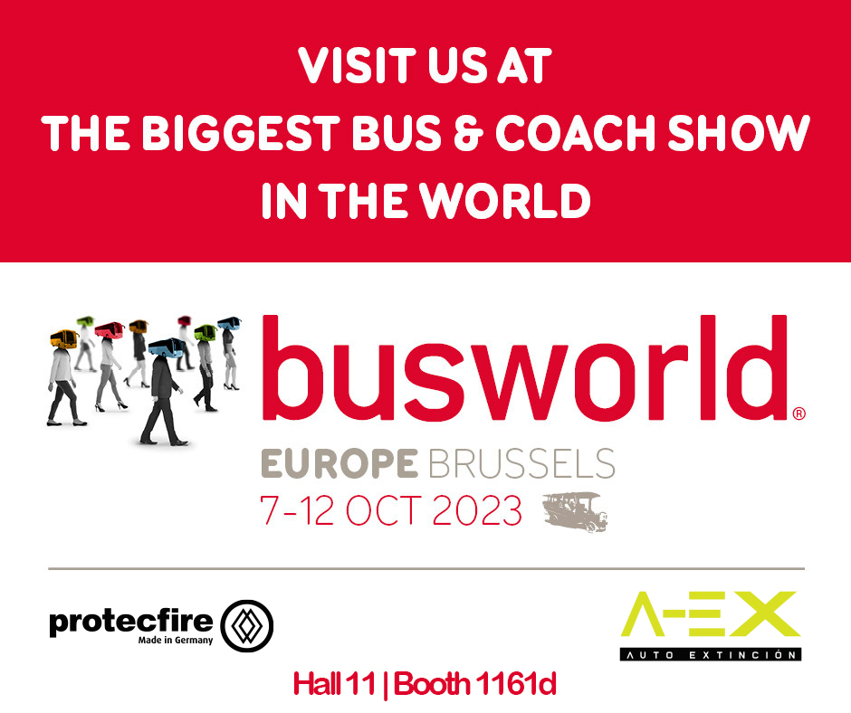 busworld 2023 protecfire and A-EX - bus fire suppression systems