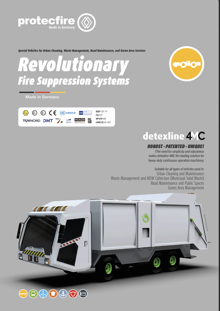 garbage truck fire protection brochure
