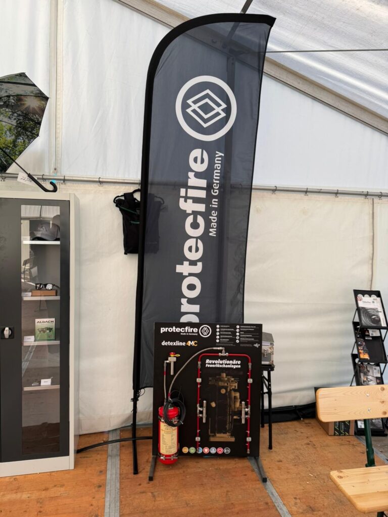Protecfire team at DLG Waldtage 2025 – Showcasing advanced fire suppression systems for forestry machinery.