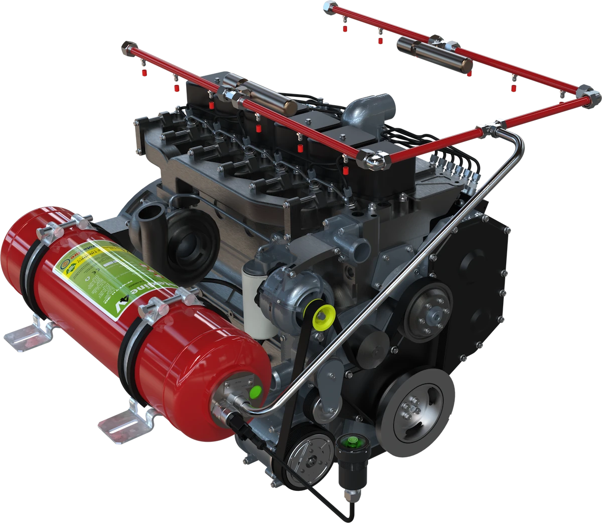 detexline 4v fire suppression system for buses and coaches