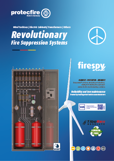 firespy wind brochure - fire suppression systems for wind turbines - protecfire